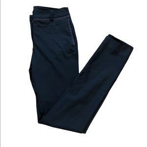 KARL LAGERFELD Wool Stretch Blend Skinny Leg Satin Trim Mid Rise Dress Pant S